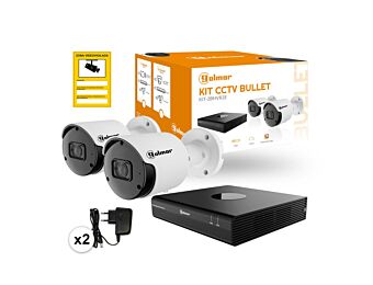 KIT CCTV ME ΔΥΟ ΚΑΜΕΡΕΣ BULLET KIT-2BHVR2E