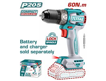 TOTAL  ΔΡΑΠΑΝΟΚΑΤΣΑΒΙΔΟ ΜΠΑΤ. Li-ion 20V / BL Motor ΧΩΡΙΣ ΜΠΑΤΑΡΙΑ & ΦΟΡΤΙΣΤΗ (TDLI206021) 