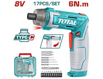 TOTAL ΔΡΑΠΑΝΟΚΑΤΣΑΒΙΔΟ ΜΠΑΤ. Li-ion 8V  1.5Ah /Type C (TSDLI08025)