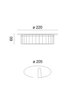 LED PANEL ΟΡΟΦΗΣ COB ΧΩΝΕΥΤΟ Φ22 30W 3000K