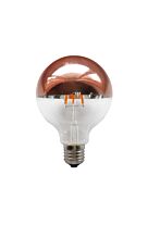 ΛΑΜΠΤΗΡΑΣ ACA LED GLOBE ΔΙΑΦ/ΡΟΖ E27 DIM G95 8W 2700K