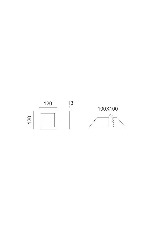 LED PANEL ΟΡΟΦΗΣ ΤΕΤΡΑΓΩΝΟ ΧΩΝΕΥΤΟ ΛΕΠΤΟ 6W 4000K