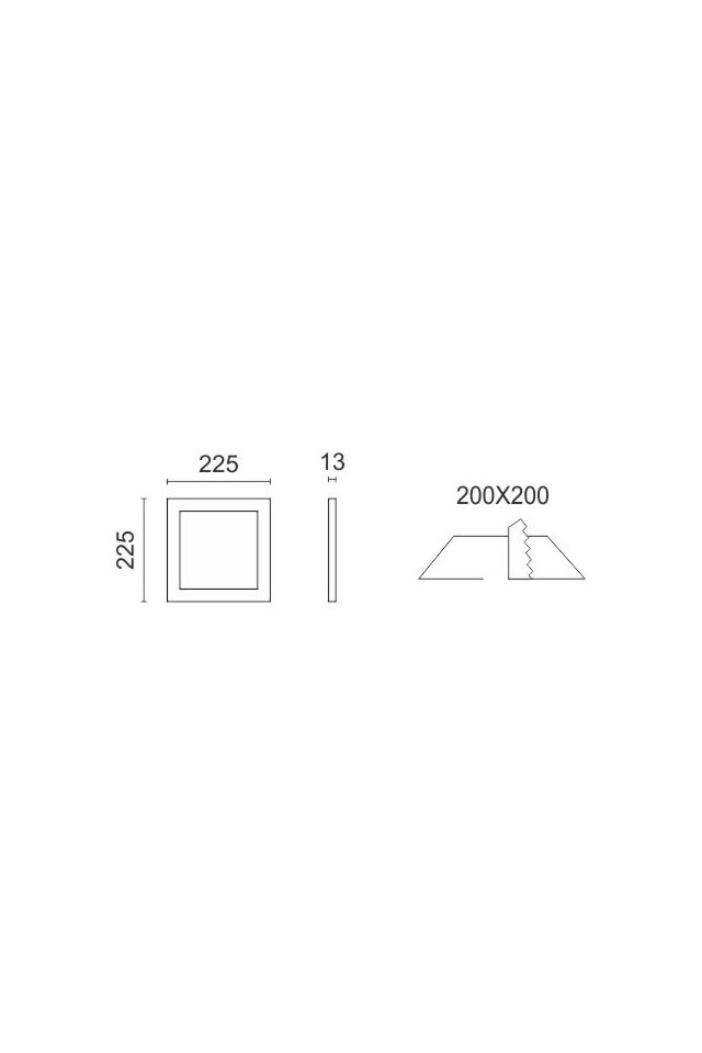 LED PANEL ΟΡΟΦΗΣ ΤΕΤΡΑΓΩΝΟ ΧΩΝΕΥΤΟ ΛΕΠΤΟ 20W 4000K