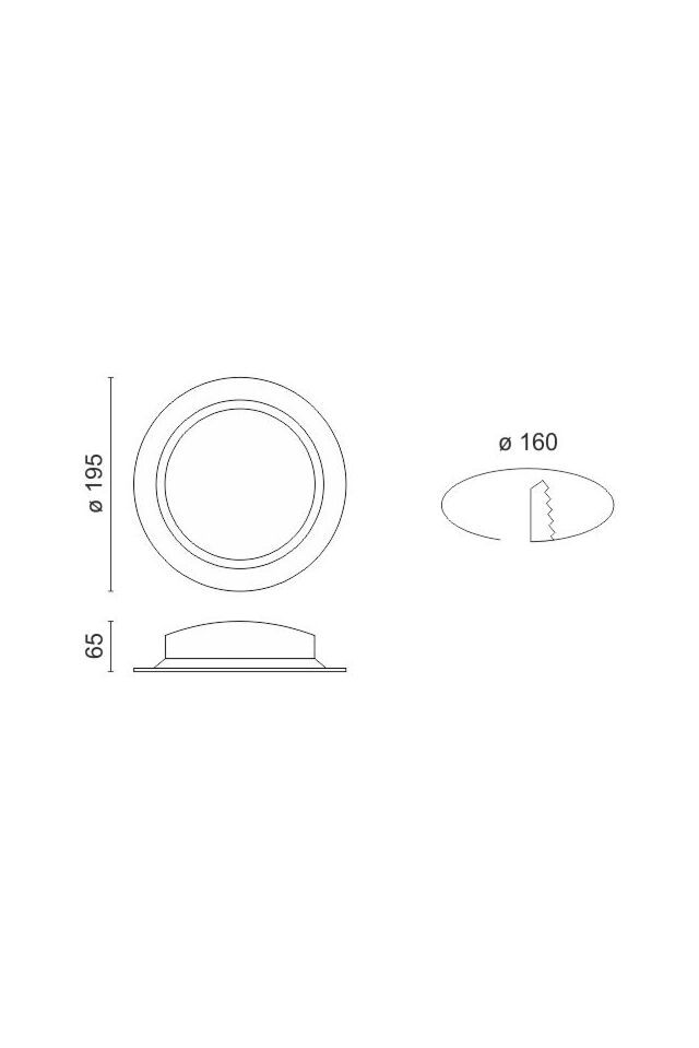 LED PANEL ΟΡΟΦΗΣ  ΧΩΝΕΥΤΟ 24W Φ195 4000K IP44