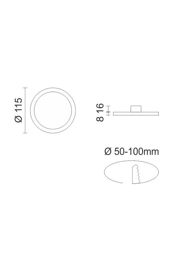 LED PANEL ΟΡΟΦΗΣ ΧΩΝΕΥΤΟ ΜΕ ΡΥΘΜΙΖΟΜΕΝΑ ΑΓΚΙΣΤΡΑ 8W 3000K