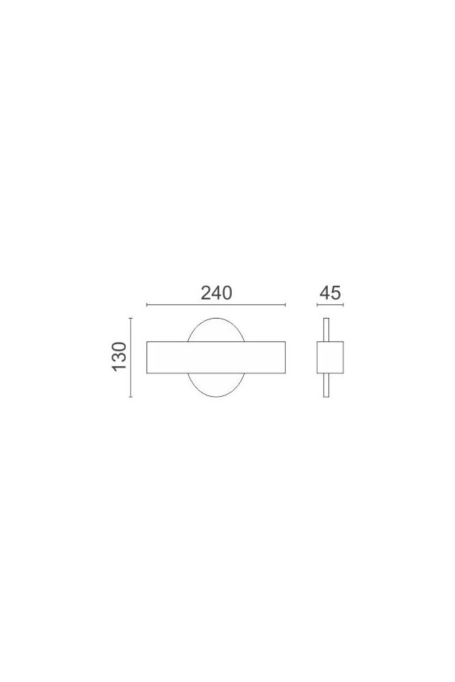 ΑΠΛΙΚΑ ΤΟΙΧΟΥ LED 4W 3000K