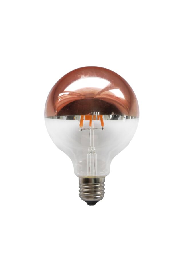 ΛΑΜΠΤΗΡΑΣ ACA LED GLOBE ΔΙΑΦ/ΡΟΖ E27 DIM G95 8W 2700K