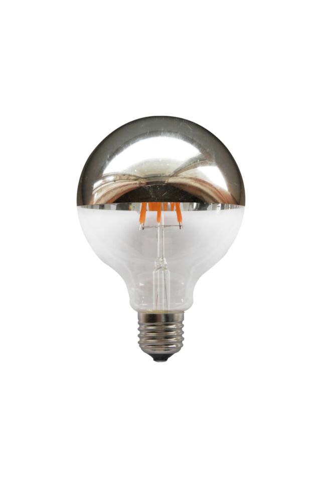 ΛΑΜΠΤΗΡΑΣ ACA LED GLOBE ΔΙΑΦ/ΓΚΡΙ E27 DIM G95 8W 2700K