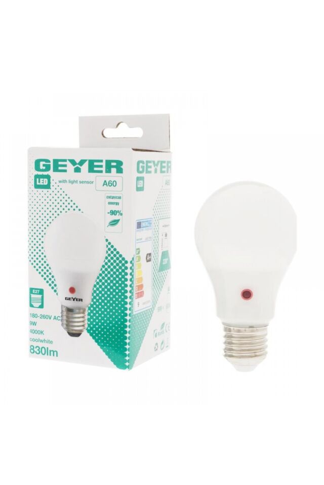 ΛΑΜΠΤΗΡΑΣ GEYER LED E27 9W/E27 ΦΩΤΟΚΥΤΤΑΡΟ 4000K