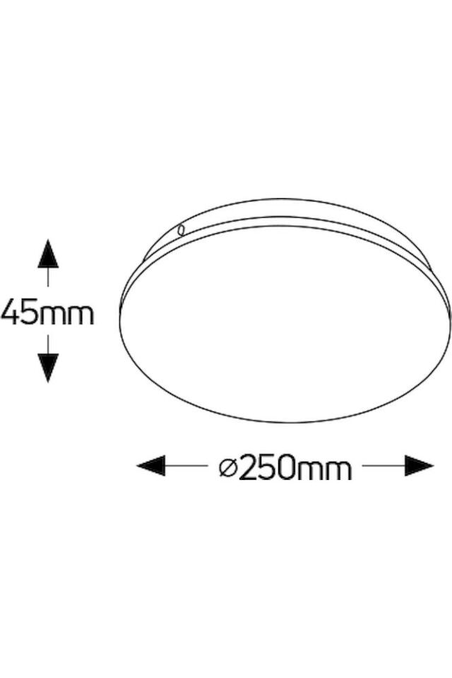 ΓΥΨΙΝΗ ΑΠΛΙΚΑ  LED 11W 3000K Φ250 ΛΕΥΚΟ