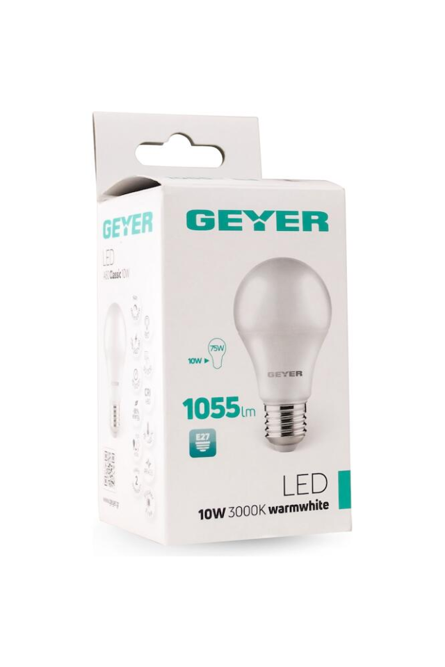 ΛΑΜΠΤΗΡΑΣ GEYER LED E27 9.5W/E27 3000K