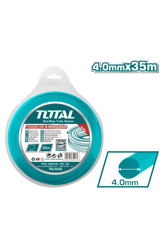 TOTAL ΜΕΣΙΝΕΖΑ ΣΤΡΟΓΓΥΛΗ 4mm - 35m (TRL4035)