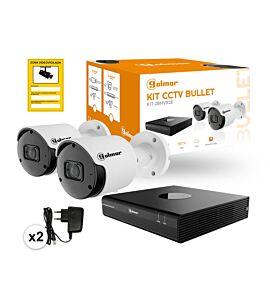 KIT CCTV ME ΔΥΟ ΚΑΜΕΡΕΣ BULLET KIT-2BHVR2E