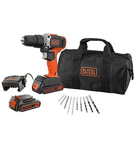 ΔΡΑΠΑΝΟΚΑΤΣΑΒΙΔΟ ΜΠΑΤΑΡΙΑΣ BLACK&DECKER 18V ΚΑΙ 2 ΜΠΑΤΑΡΙΕΣ ΣΕ ΥΦΑΣΜΑΤΙΝΗ ΘΗΚΗ