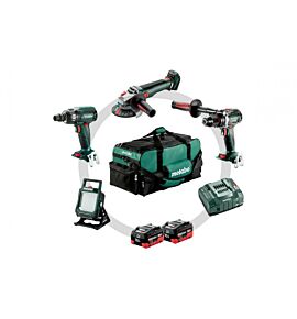 METABO 18 V COMBO SET ΜΠΑΤΑΡΙΑΣ 4.3.2 BS 18 LTX BL Q I + SSW 18 LTX 400 BL + WB 18 LT BL 11-125 Q + BSA 18 LED