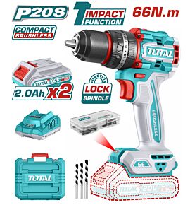 TOTAL ΔΡΑΠΑΝΟΚΑΤΣΑΒΙΔΟ ΜΠΑΤ. Li-ion 20V / 2Ah / 66Nm / 2 ΜΠΑΤ (TDLI20668)